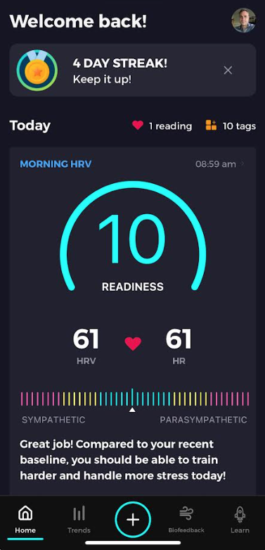 Приложението Elite HRV