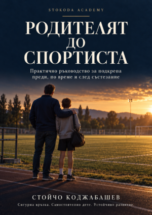 Корица на ръководството „Родителят до спортиста“ от Стойчо Коджабашев